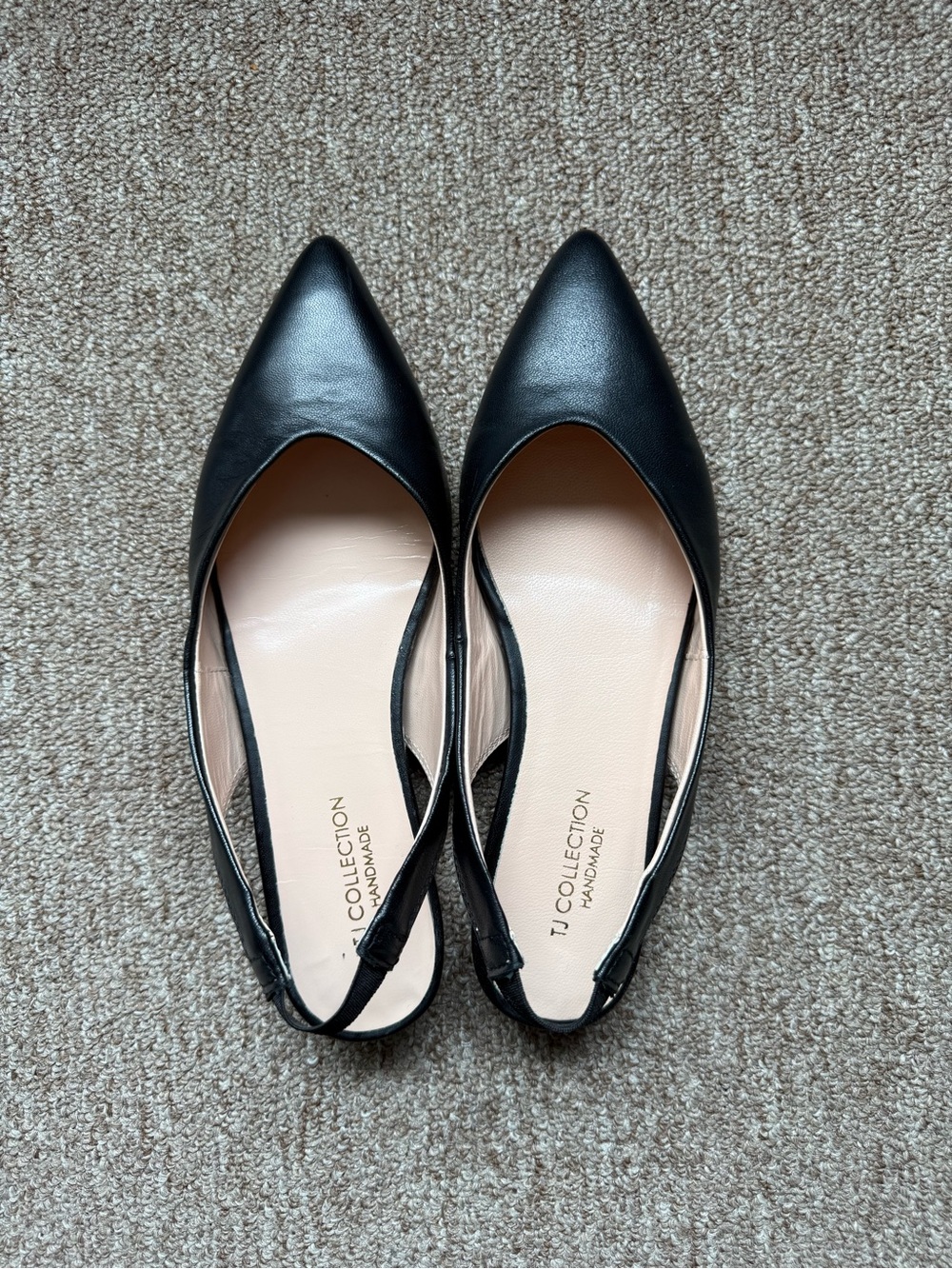 Black Flat Slingbacks